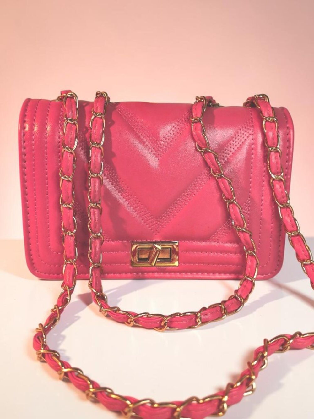 Sale!! Structured Front Flap Chevron quilted Handbag By Alfa Bags  NWT